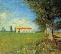 Ferme dans un champ de blé Vincent van Gogh